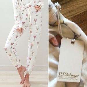 NWT PJ Salvage Evening Forecast Wine Jogger Pants